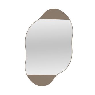 Koupelnová skříňka se zrcadlem, světle moka