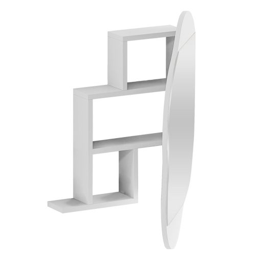 Koupelnová skříňka se zrcadlem, bílá