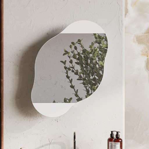 Koupelnová skříňka se zrcadlem, bílá