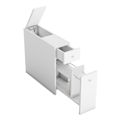 Úzká koupelnová skříňka, 60x55x20cm bílá