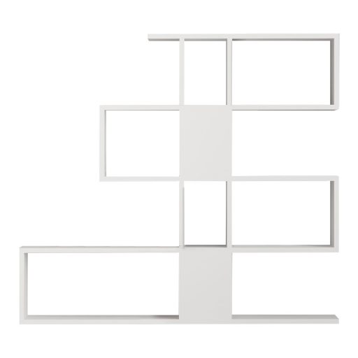 Moderní asymetrická police 120x109x20cm bílá