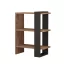 Knihovna 70x51.8x25 Antracit-Dub