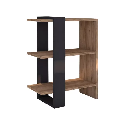 Knihovna 70x51.8x25 Antracit-Dub
