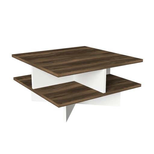 Konferenční stolek 60x31,2x60cm, Ořech-Bílý