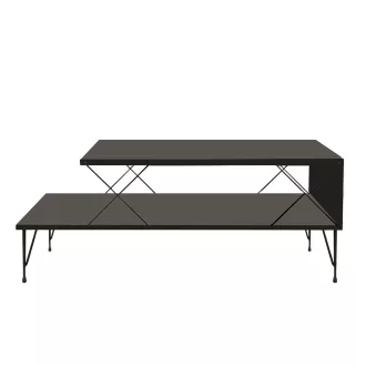   Konferenční stolek s kovovými nohami 100x40x50cm, antracit