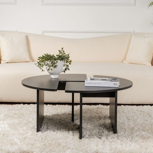 Kulatý konferenční stolek 90x41cm, černý