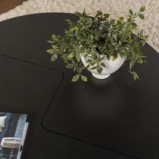 Kulatý konferenční stolek 90x41cm, černý