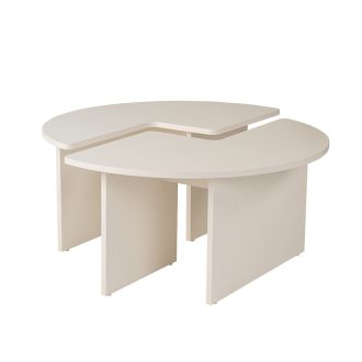 Kulatý konferenční stolek 90x41cm, bílý