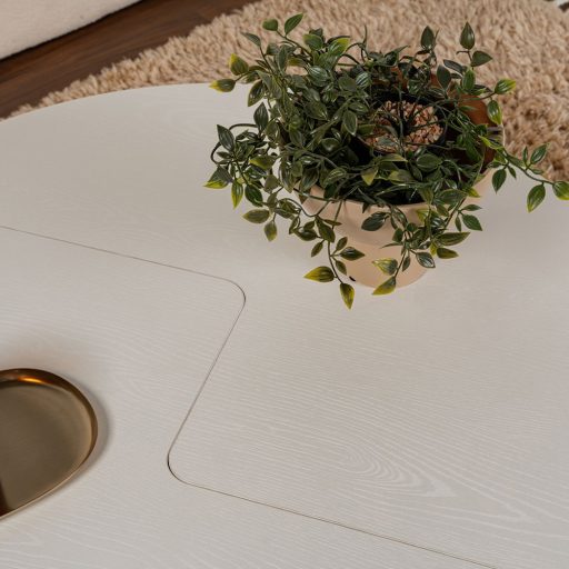 Kulatý konferenční stolek 90x41cm, bílý