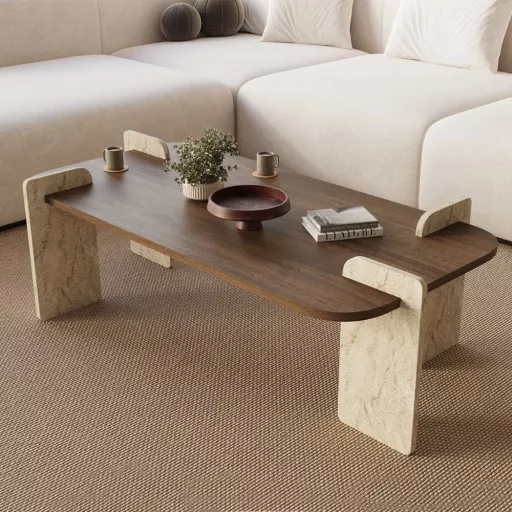 Konferenční stolek 130x35x60cm, Ořech