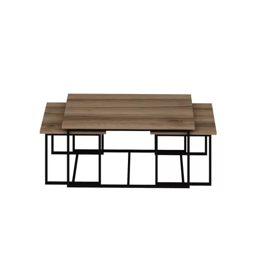 Sada konferenčních stolků 3 kusy, ořech