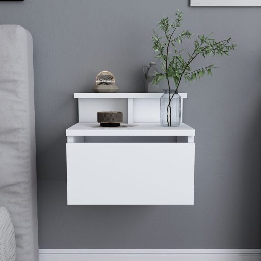 Nástěnný noční stolek 39,8x31,9x35cm, bílý