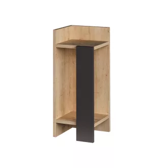 Levý noční stolek 60x25x27cm Antracit-Dub