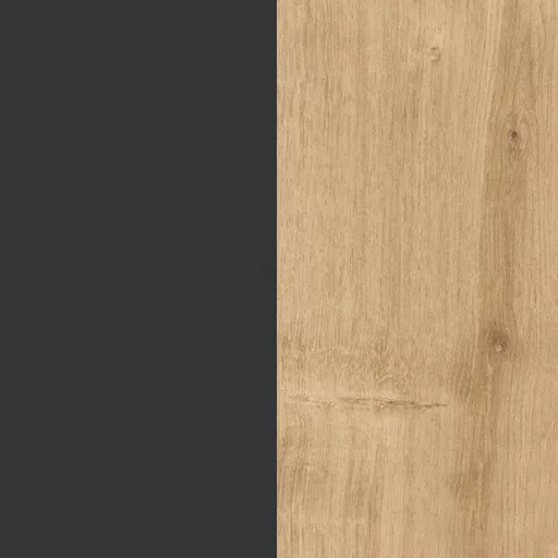 Levý noční stolek 60x25x27cm Antracit-Dub