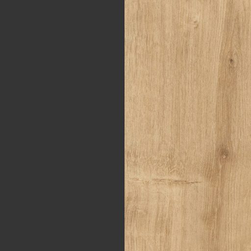 Noční stolek pravý 60x25x27cm antracitový-dub