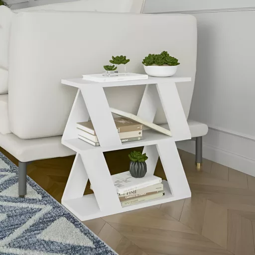 Noční stolek 60x57x22cm, bílý