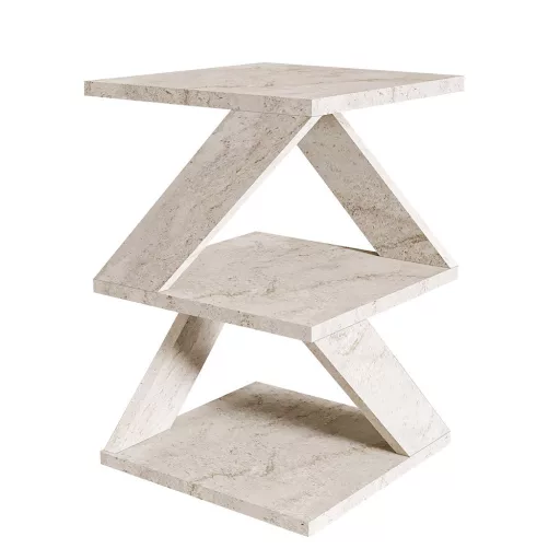 Dekorativní boční stůl, 54,2x29,6x29,6cm, mramorový efekt