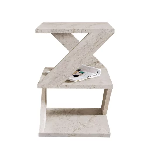 Dekorativní boční stůl, 54,2x29,6x29,6cm, mramorový efekt