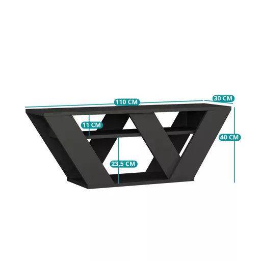 TV stolek 110x40x30cm, antracit