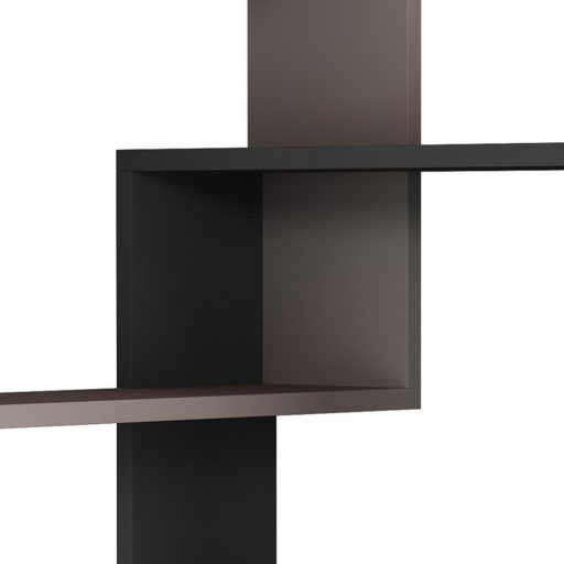 Sada nástěnných polic 2 kusy, světle moka-antracit