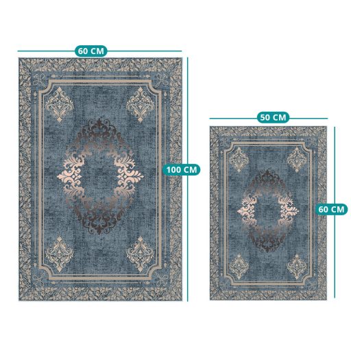 Sada koupelnových koberečků 2 kusy, modrá