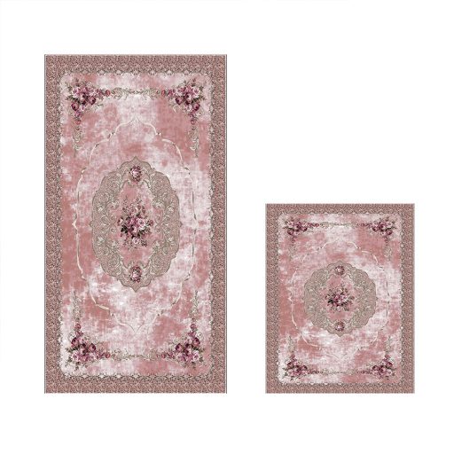 Sada koupelnových koberečků 2 kusy, pudrová