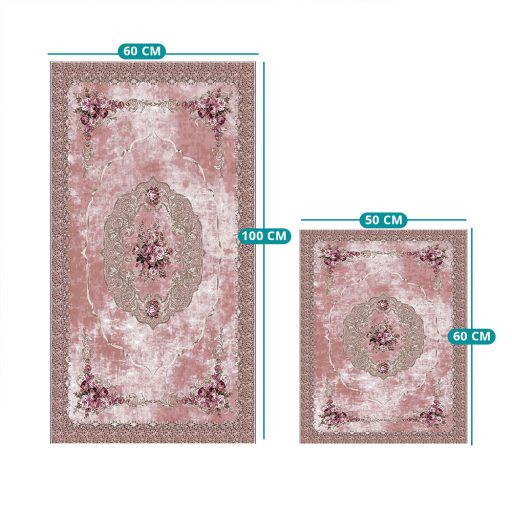 Sada koupelnových koberečků 2 kusy, pudrová