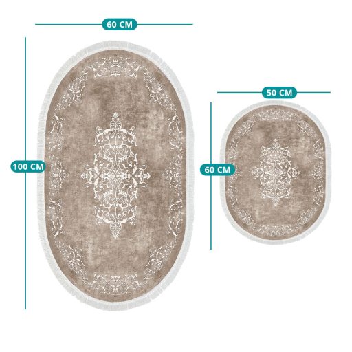 Sada koupelnových koberečků 2 kusy, béžová