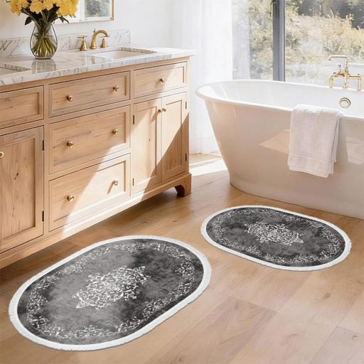 Sada koupelnových koberečků 2 kusy, šedá