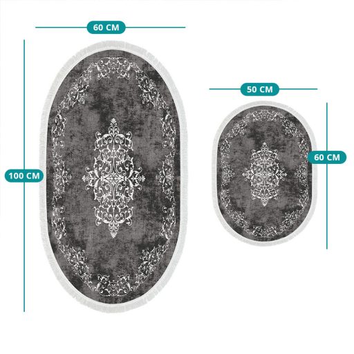 Sada koupelnových koberečků 2 kusy, šedá