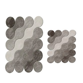   Sada koupelnových předložek s kamínkovým vzorem, hnědá