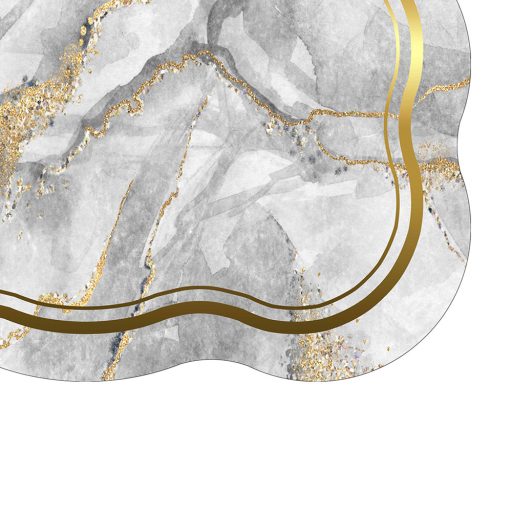 Sada koupelnových předložek s mramorovým vzorem, šedá