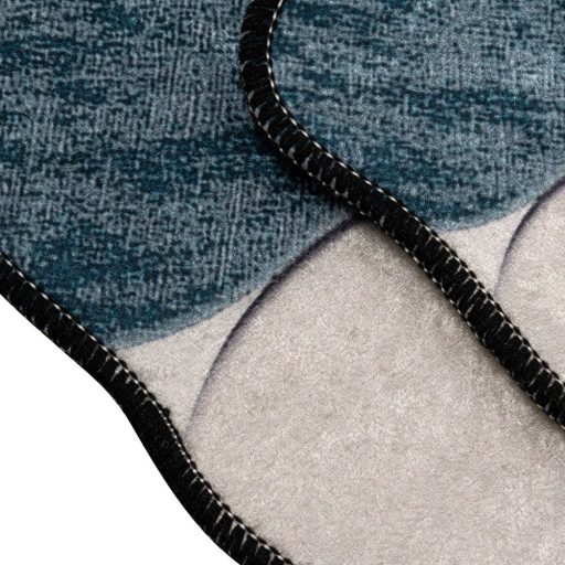 Sada koupelnových předložek s kamínkovým vzorem, modrá