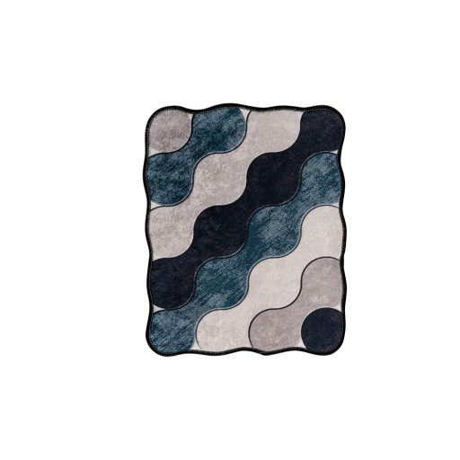 Sada koupelnových předložek s kamínkovým vzorem, modrá