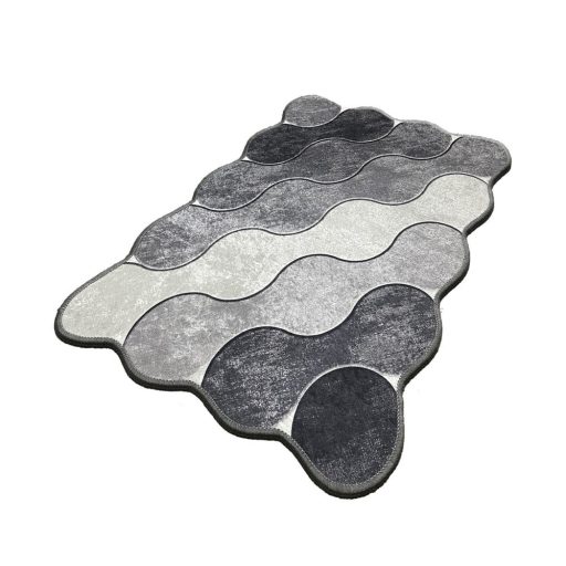 Sada koupelnových rohoží s kamenným vzorem, šedá