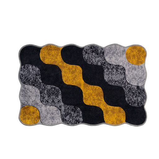 Sada koupelnových koberečků s kamenným vzorem, šedá-žlutá