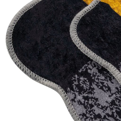 Sada koupelnových koberečků s kamenným vzorem, šedá-žlutá