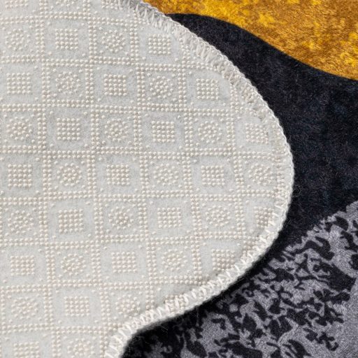 Sada koupelnových koberečků s kamenným vzorem, šedá-žlutá