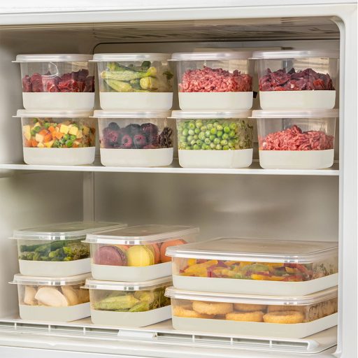 Sada na uchovávání potravin 14 kusů, šedá