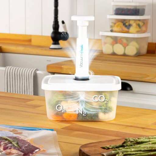 Sada vakuových úložných nádob s pumpou a sáčky, 6 kusů