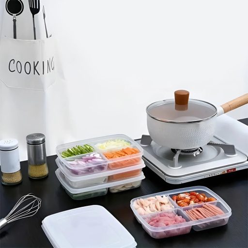 Sada boxů na potraviny se 4 přihrádkami 12 ks