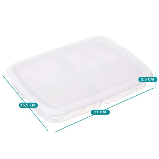 Sada boxů na potraviny se 4 přihrádkami 12 ks