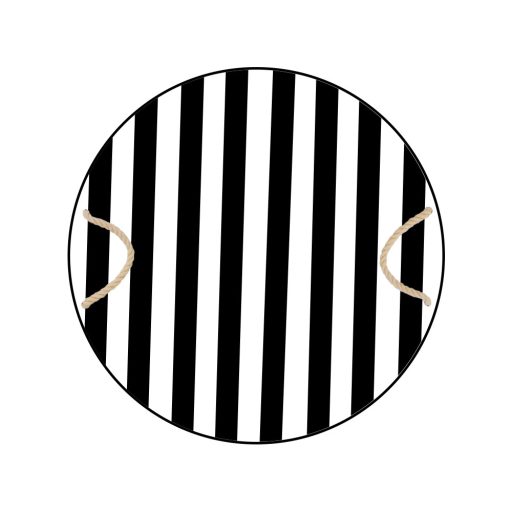 Sada podnosu a podtácků, černá a bílá