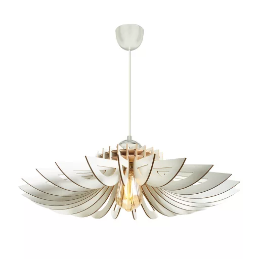 Elegantní stropní lampa s dřevěným efektem