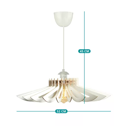 Elegantní stropní lampa s dřevěným efektem