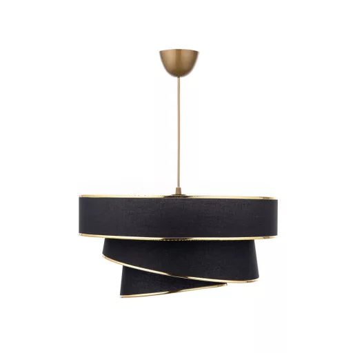 Spirálová stropní lampa, černá-zlatá