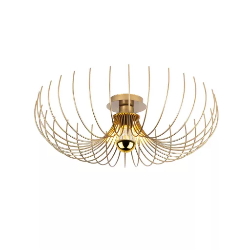 Moderní zlatá kovová stropní lampa