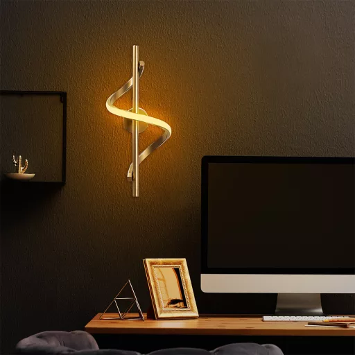 LED nástěnné svítidlo ve tvaru spirály