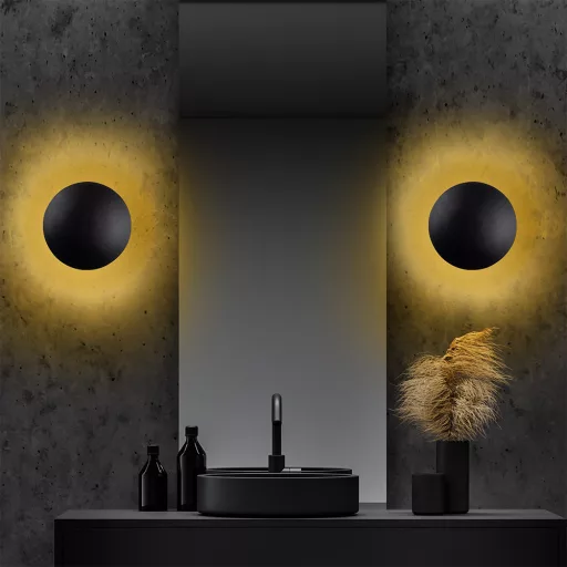 Nástěnné svítidlo s motivem Slunce a Měsíce