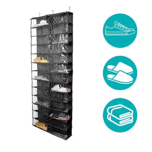 Botník instalovatelný na dveře - černá